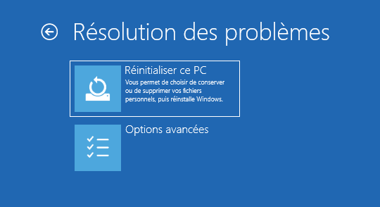 Résolution des problèmes sur Windows 10 pour réparer un problème de réparation