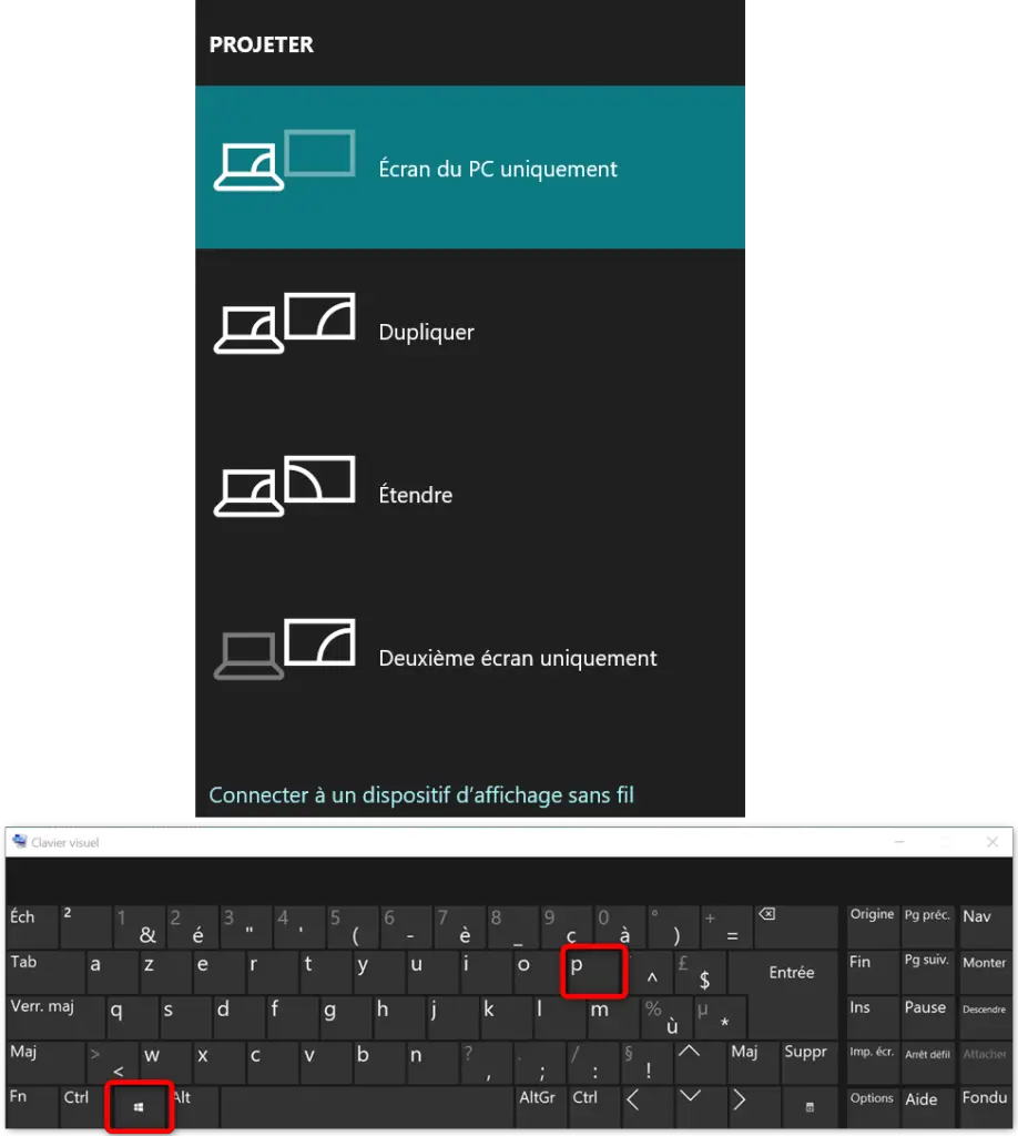 Paramètres écran supplémentaire sur Windows 10