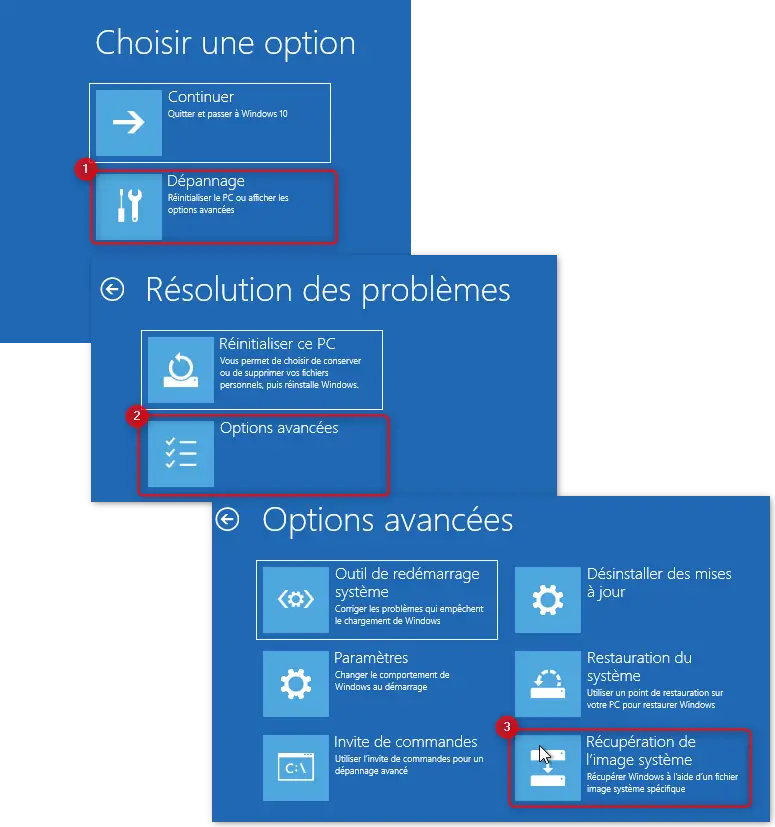 Windows 10 System Image Recovery