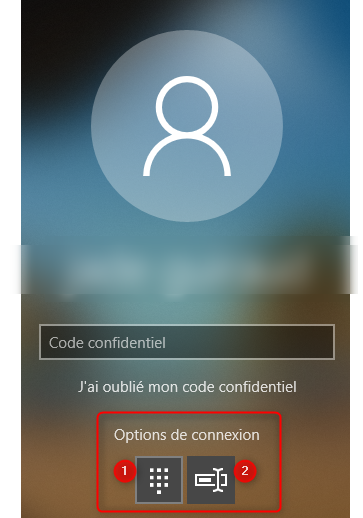 Changer l'option de connexion dans l'écran d'accueil Windows 10