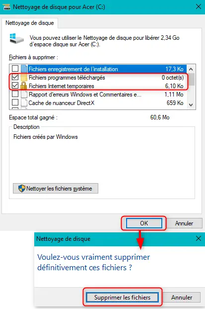 Réaliser un nettoyage de disque sur Windows 10