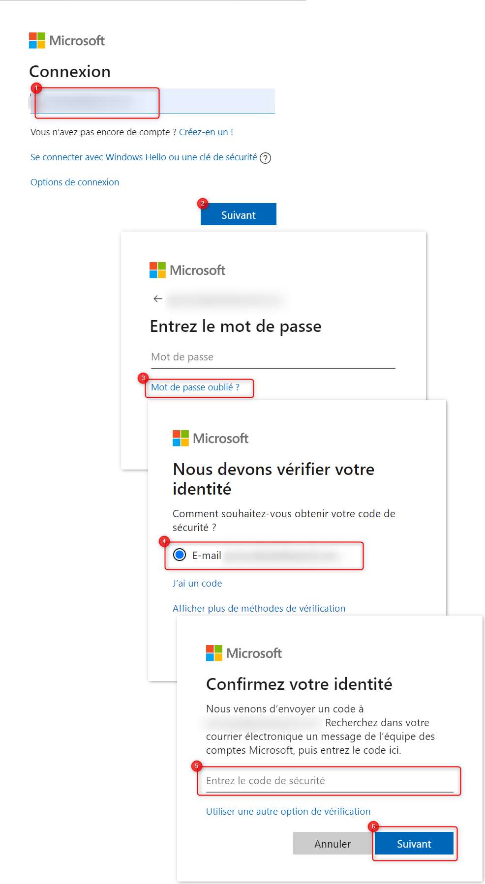 Réinitialiser le mot de passe d'un compte Microsoft sur Windows 10