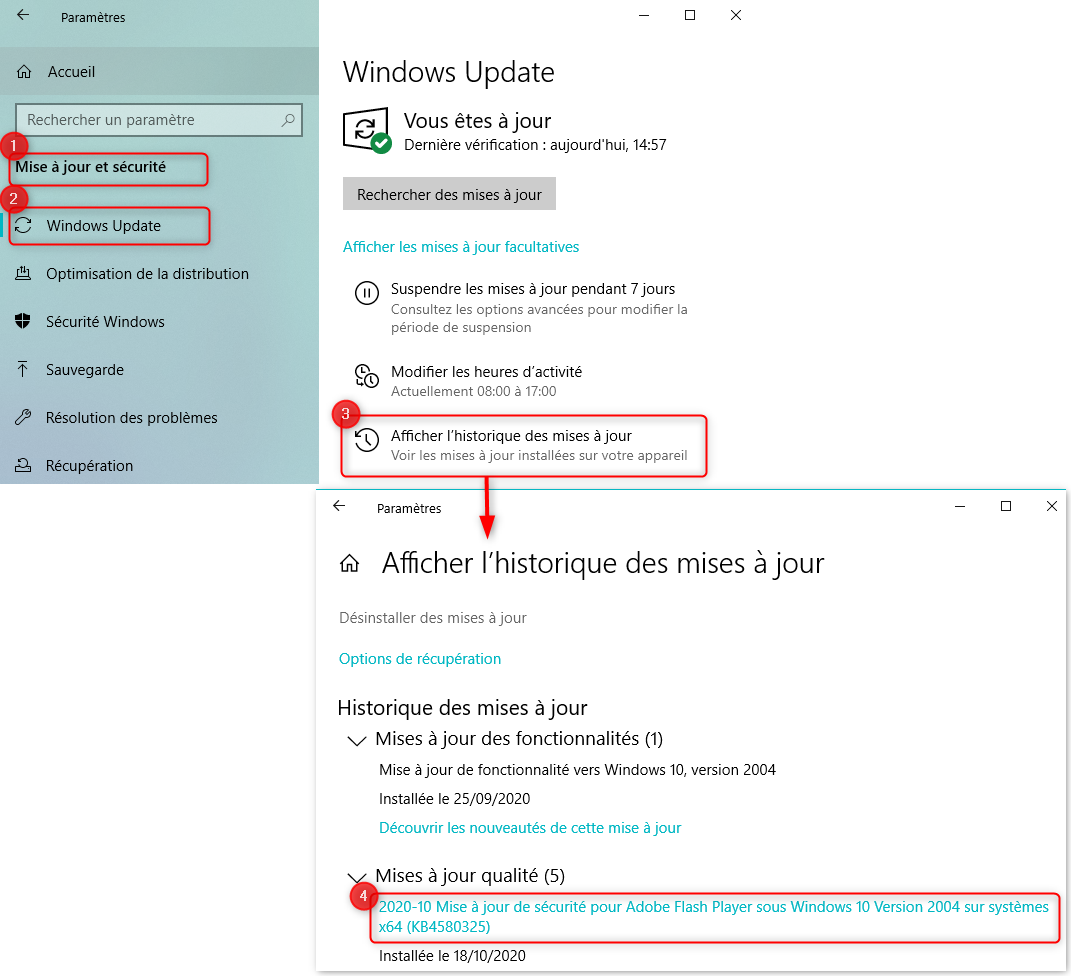 COMMENT AMÉLIORER SON PC WINDOWS 10  - Consulter la dernière mise à jour Windows Update 